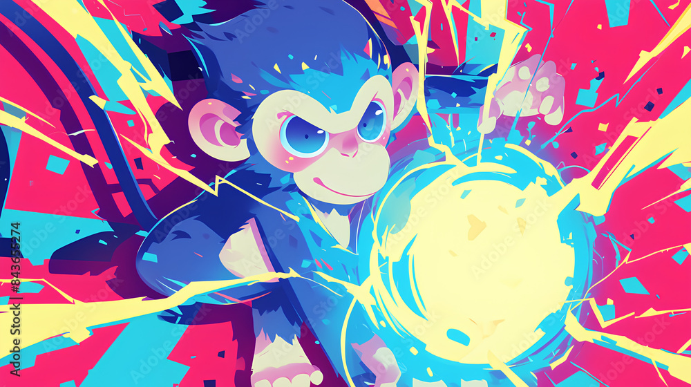 a monkey shoots electricity a monkey shoots electricity