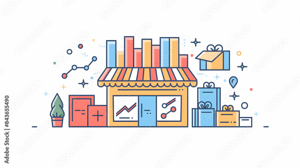 Modern 3D Flat Sale Discount Icon with TextGraphics Space on Blue Background Retail Plans Concept with Doodle Line Cartoon Style Modern 3D Flat Sale Discount Icon with TextGraphics Space on Blue Background Retail Plans Concept with Doodle Line Cartoon Style