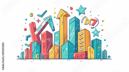 3D Flat Sale Discount Icon with Customizable Text   Marketing Plans  Retail Strategies Concept