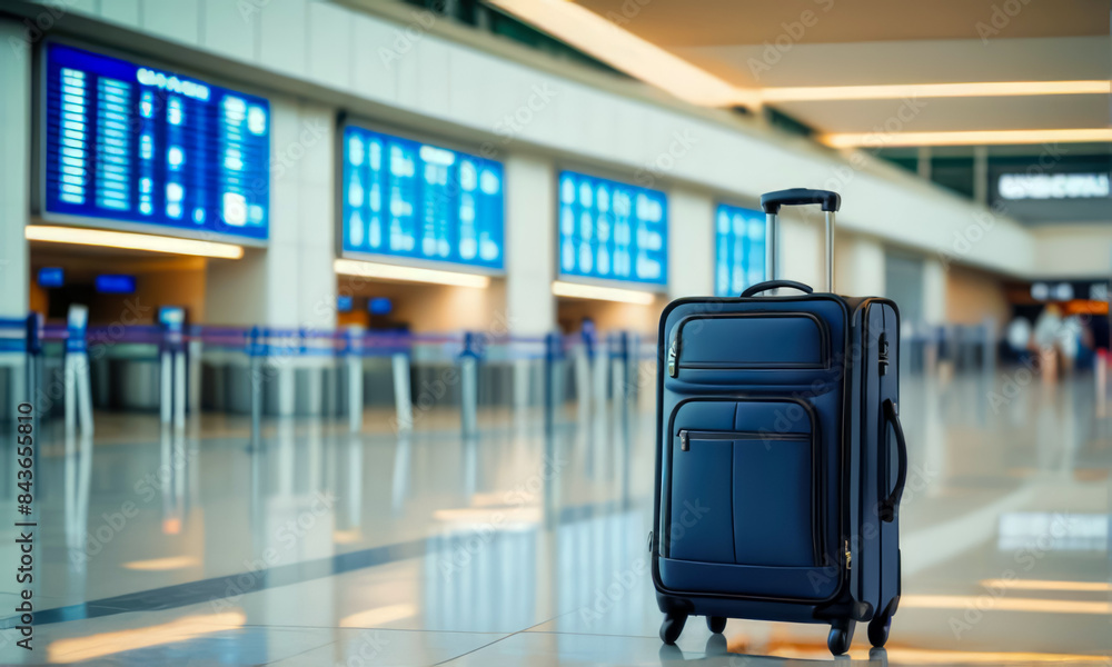 suitcase in airport traveling concept, aesthetic natural light suitcase in airport traveling concept, aesthetic natural light