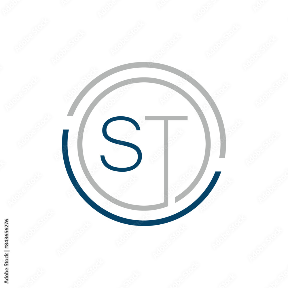 Luxury letter ST logo design.Royal premium letter ST logo design vector template Luxury letter ST logo design.Royal premium letter ST logo design vector template