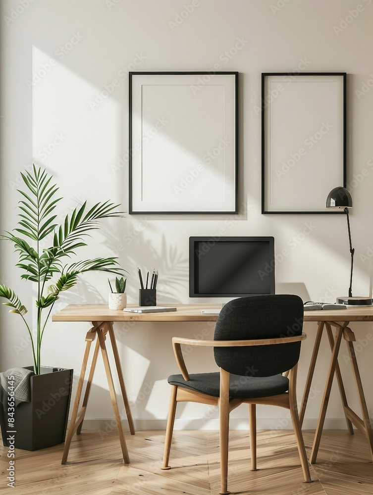 Study Desk Wall Art Picture Framework Mock-up Study Desk Wall Art Picture Framework Mock-up