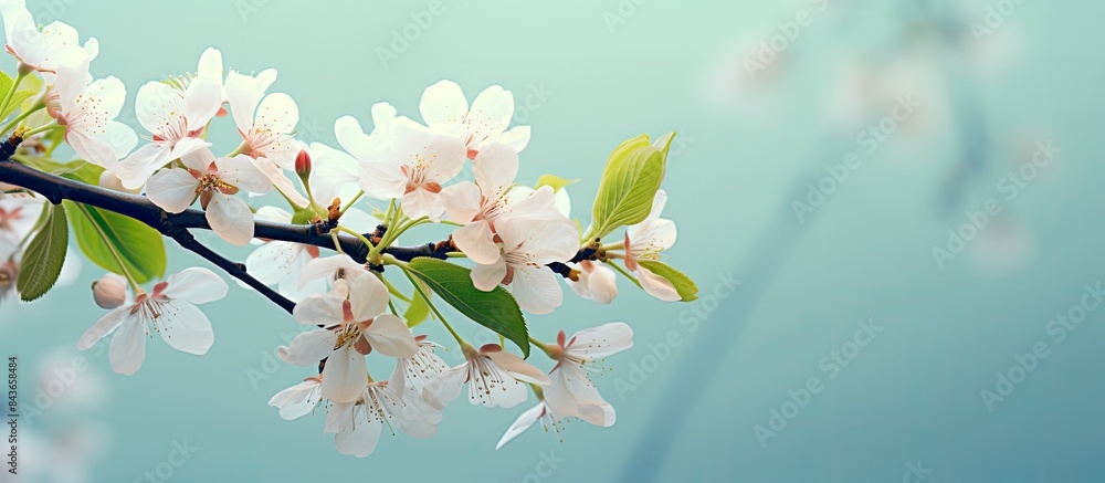 apple branch of a flowering tree tree in bloom background. copy space available apple branch of a flowering tree tree in bloom background. copy space available