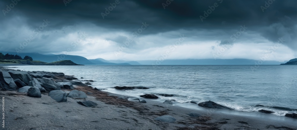 Obraz premium seascape on a cloudy day 1. copy space available