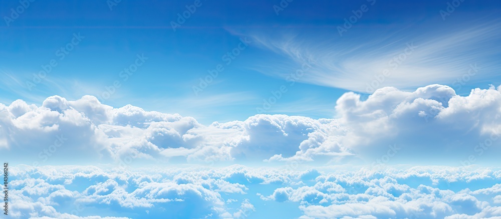 The vast blue sky with beautiful clouds sky. copy space available The vast blue sky with beautiful clouds sky. copy space available