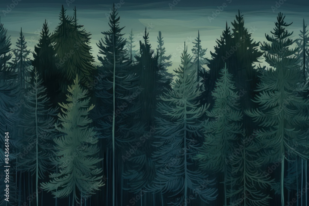 Fototapeta premium Forest green backgrounds landscape.