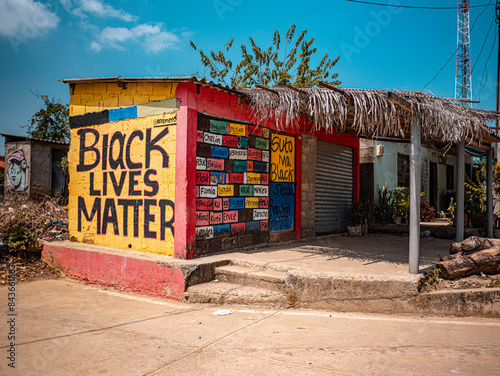 Canvas-taulu "Black Lives Matter" San Basilio de Palenque, Tribe, culture africa in Colombia