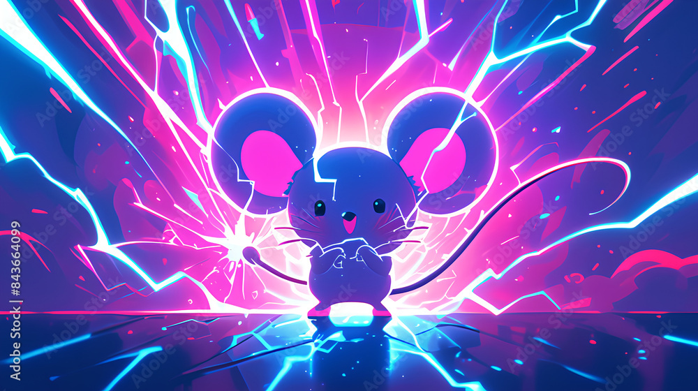 a mouse shoots electricity a mouse shoots electricity