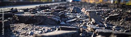 Building destroyed, demolished or collapsed in earthquake © PNGStock