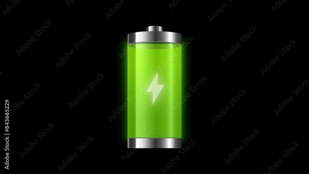 Fast Charging Battery looping Animation. Alpha channel, transparent background. 4K resolution Fast Charging Battery looping Animation. Alpha channel, transparent background. 4K resolution