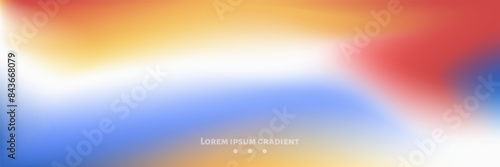 Horizontal gradient background in retro colors. Background for website, banner, layout. Vector graphics