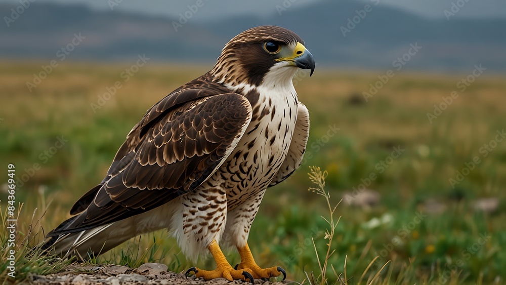 Obraz premium Falcon in its Natural Habitat Wildlife