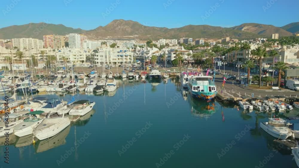 Aerial 4K video from drone to the city of Malaga, Costa del sol, Andalusia, Spain Aerial 4K video from drone to the city of Malaga, Costa del sol, Andalusia, Spain