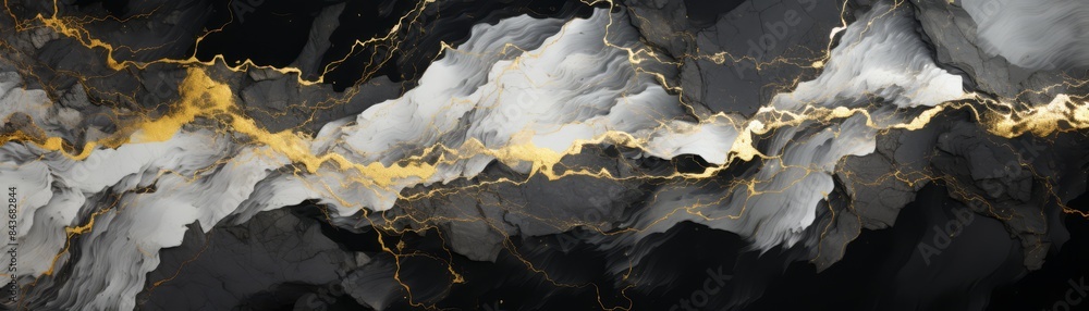 Abstract marble texture with gold veins, black and white Abstract marble texture with gold veins, black and white