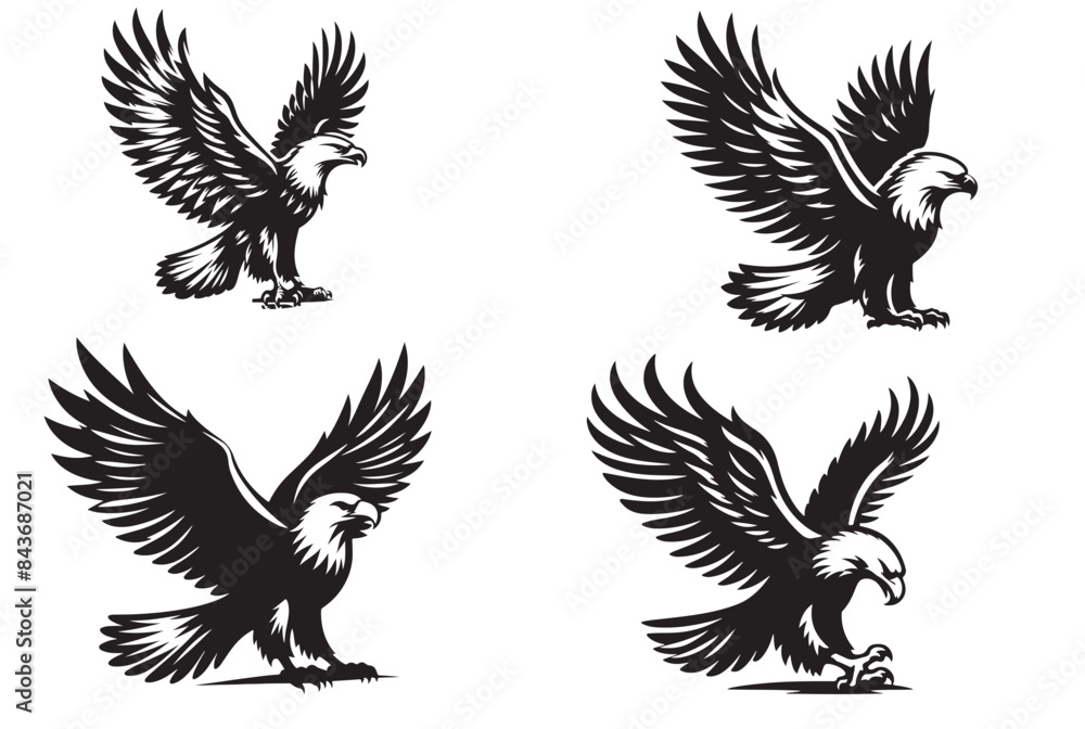 eagle silhouette vector illustration eagle silhouette vector illustration
