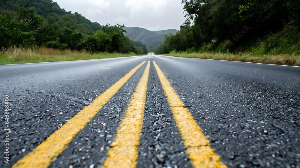 Diminishing perspective of empty State Highway 8 : Generative AI Diminishing perspective of empty State Highway 8 : Generative AI