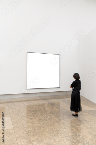 Obraz na płótnie blank frame in gallery w salonie