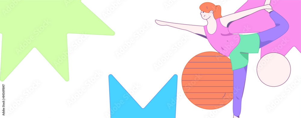 Practicing yoga, physical and mental health, flat vector character concept, operation hand drawn illustration
Practicing yoga, physical and mental health, flat vector character concept, operation hand drawn illustration