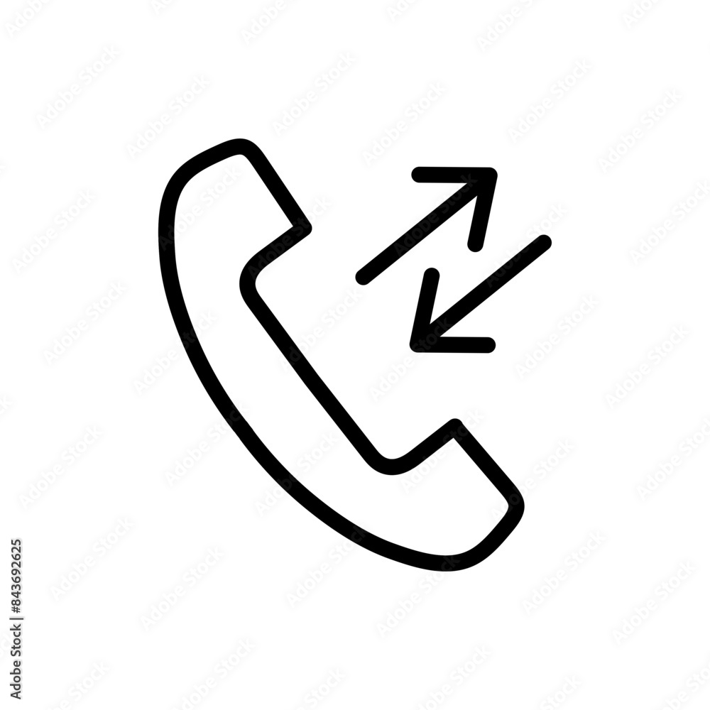 Incoming Outgoing Phone Call Icon for Telecommunication, Customer Service, and Call Center Illustrations Incoming Outgoing Phone Call Icon for Telecommunication, Customer Service, and Call Center Illustrations