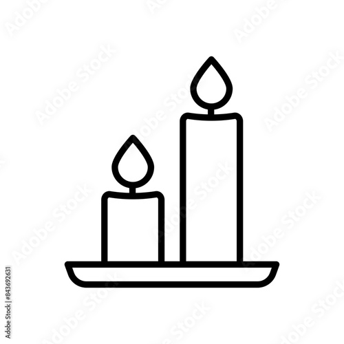 Shabbat Candles Icon for Jewish Traditions, Religious Practices, and Cultural Celebrations Illustrations