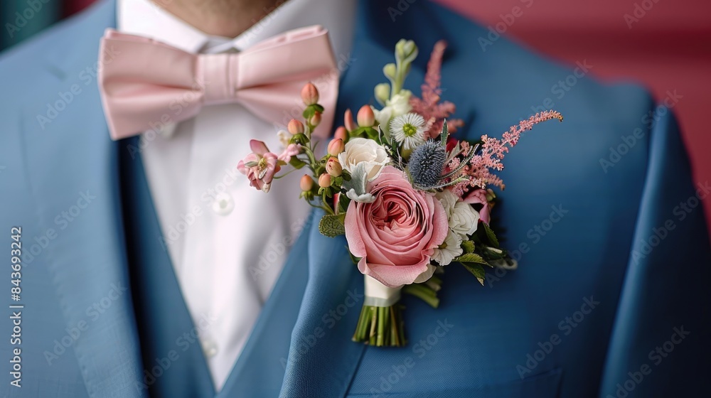 Wedding groom s boutonniere Wedding groom s boutonniere