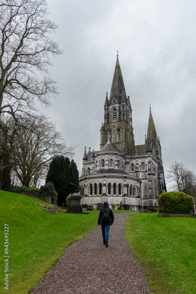 Obraz premium Saint fin barres Anglican cathedral and gardens. Cork city Ireland
