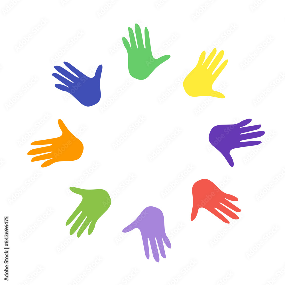 Kids Autism Hand logo Kids Autism Hand logo