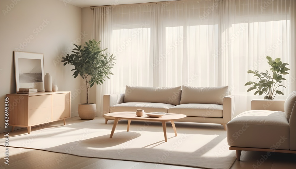 Photo interior modern design room 3D illustration Photo interior modern design room 3D illustration
