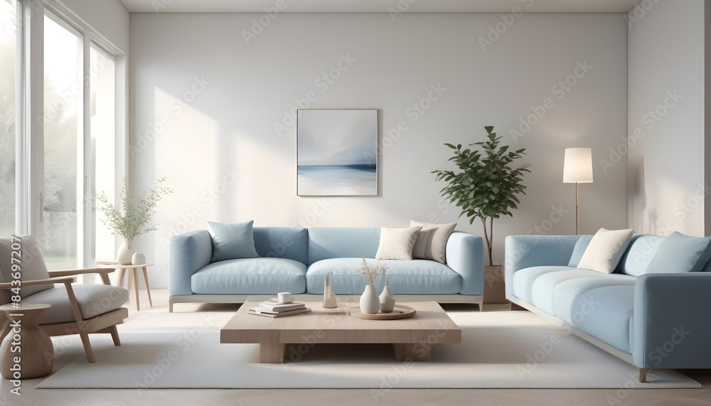 Photo interior modern design room 3D illustration Photo interior modern design room 3D illustration