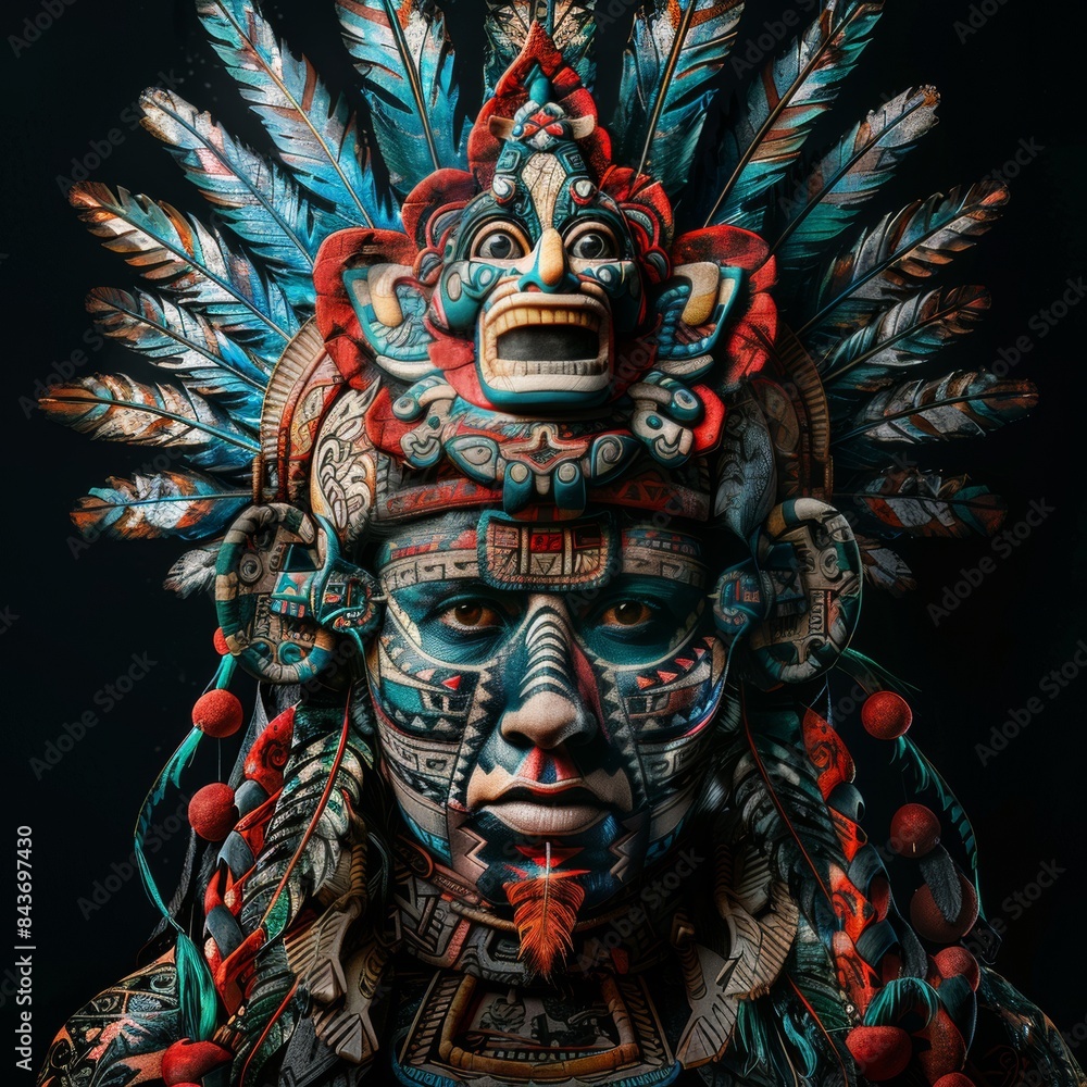 Aztec person face mask Aztec person face mask
