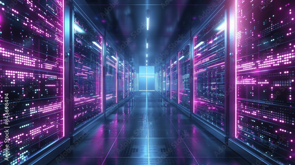 Exploring a neon-lit data hub, where interconnected pathways and binary sequences lay the groundwork for advanced digital infrastructure. Exploring a neon-lit data hub, where interconnected pathways and binary sequences lay the groundwork for advanced digital infrastructure.