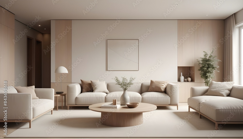 Photo interior modern design room 3D illustration Photo interior modern design room 3D illustration
