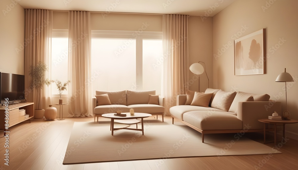 Photo interior modern design room 3D illustration Photo interior modern design room 3D illustration