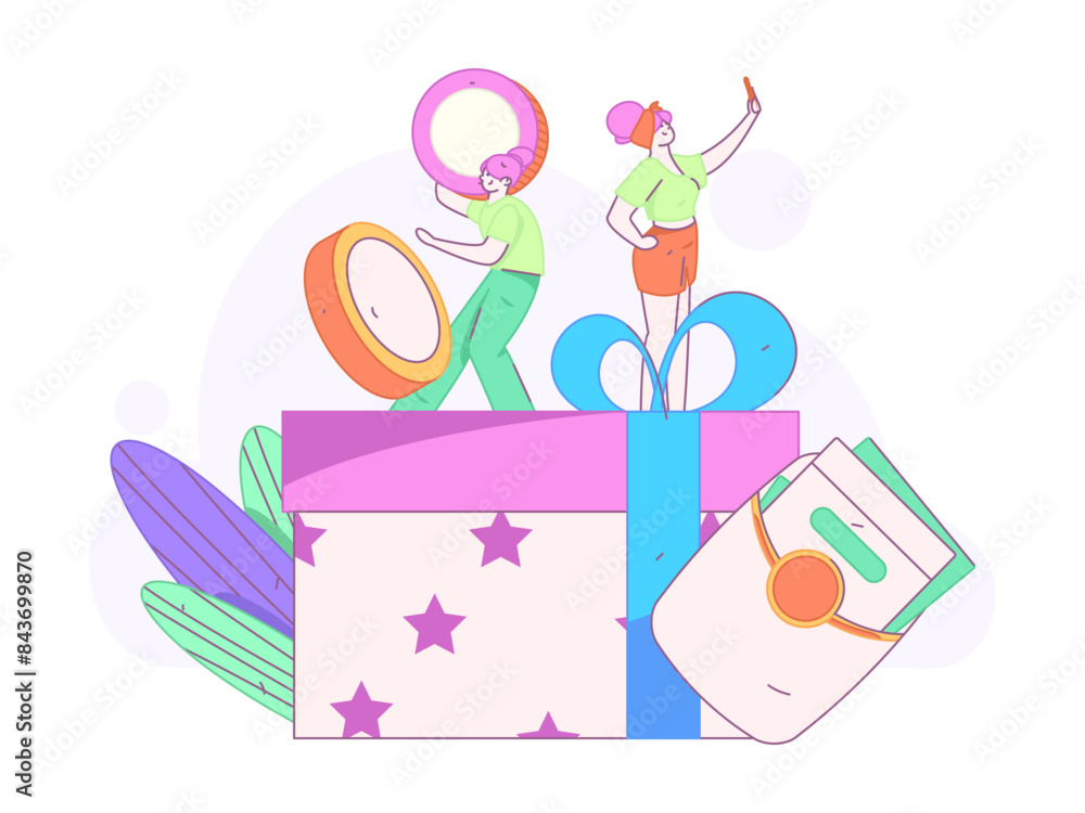 Use red envelopes to attract new customers and promote activity. Flat vector character concept illustration
Use red envelopes to attract new customers and promote activity. Flat vector character concept illustration