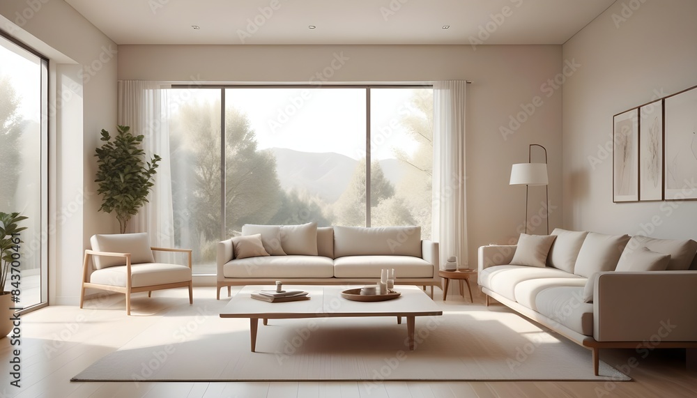 Photo interior modern design room 3D illustration Photo interior modern design room 3D illustration