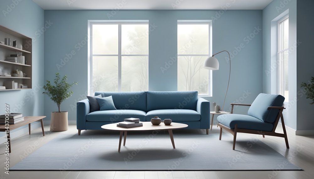Fototapeta premium Photo interior modern design room 3D illustration