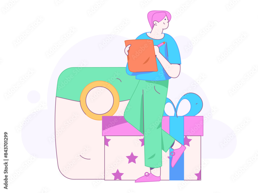 Use red envelopes to attract new customers and promote activity. Flat vector character concept illustration
Use red envelopes to attract new customers and promote activity. Flat vector character concept illustration