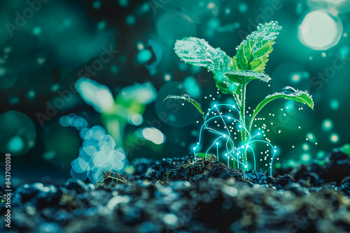 Harmony of Nature and Technology: Sustainable Seed Planting and Digital Technology Fusion