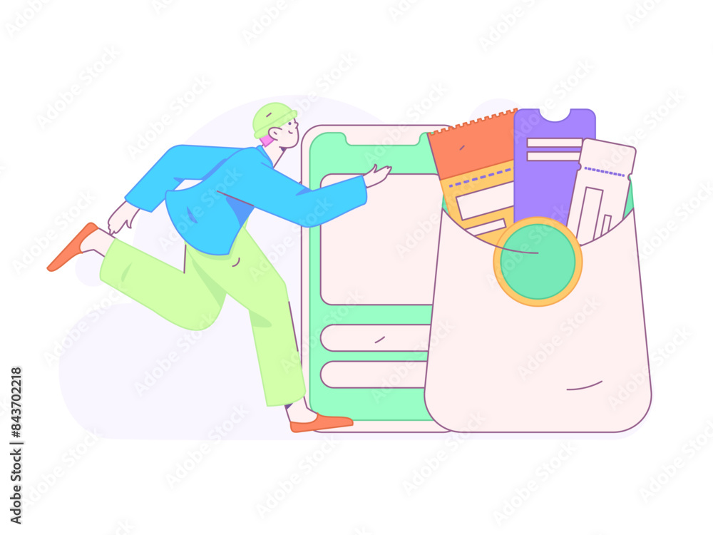Use red envelopes to attract new customers and promote activity. Flat vector character concept illustration
Use red envelopes to attract new customers and promote activity. Flat vector character concept illustration