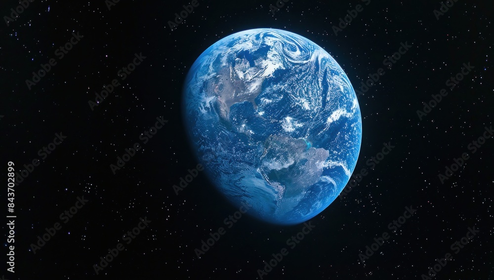 Earth hangs low on the horizon, a blue-and-white jewel against the black velvet of space. Earth hangs low on the horizon, a blue-and-white jewel against the black velvet of space.