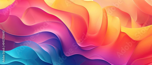 Closeup of silk or satin textile as waves and curves background, colorful smooth soft fabric wallpaper, colored texture wall