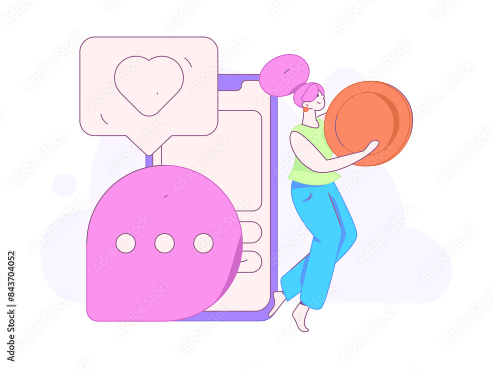 Use red envelopes to attract new customers and promote activity. Flat vector character concept illustration
Use red envelopes to attract new customers and promote activity. Flat vector character concept illustration