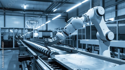 Automated manufacturing, robotics, AI technology, industrial engineering, production line, efficiency, smart factory, innovation, technology, engineering