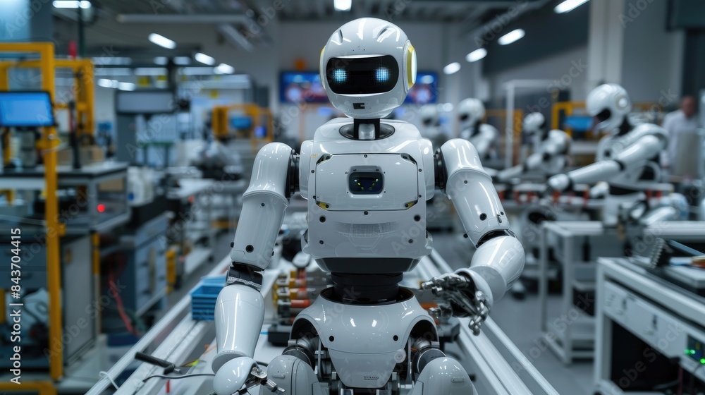 Robotics technology, industrial machinery, AI, automated systems, manufacturing robots, production efficiency, smart factory, engineering Robotics technology, industrial machinery, AI, automated systems, manufacturing robots, production efficiency, smart factory, engineering