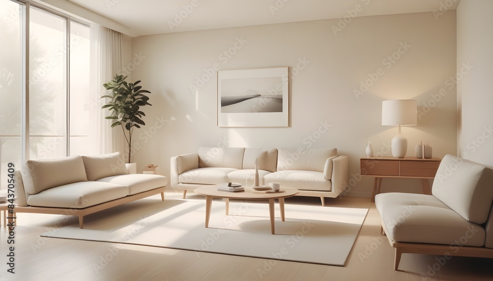 Photo interior modern design room 3D illustration Photo interior modern design room 3D illustration