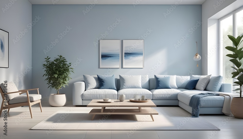 Photo interior modern design room 3D illustration Photo interior modern design room 3D illustration