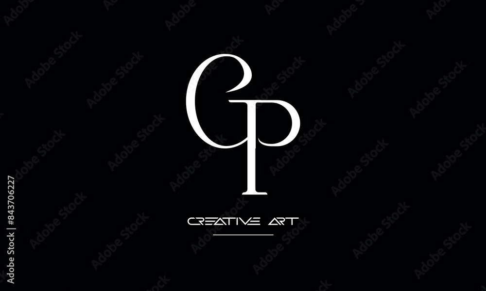 GP, PG, G, P abstract letters logo monogram GP, PG, G, P abstract letters logo monogram