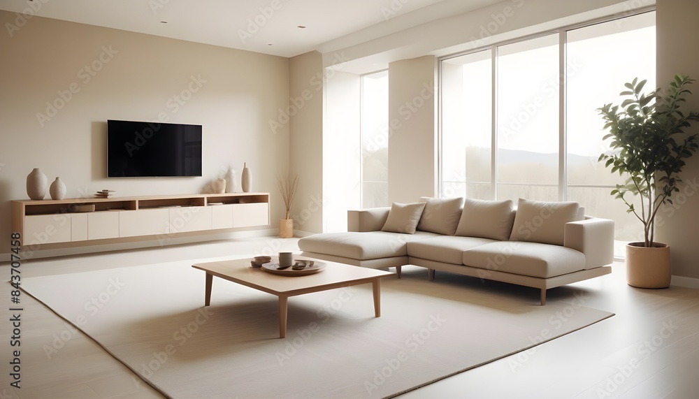 Fototapeta premium Photo interior modern design room 3D illustration