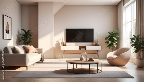 Wallpaper Mural Photo interior modern design room 3D illustration Torontodigital.ca