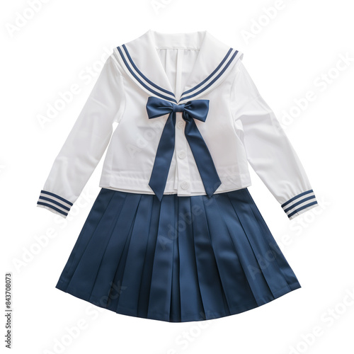 School uniform on white background